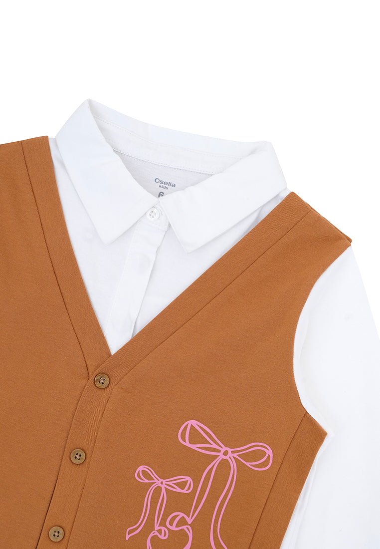 Osella Kids Chloe Ribbon Vest With Inner Combination