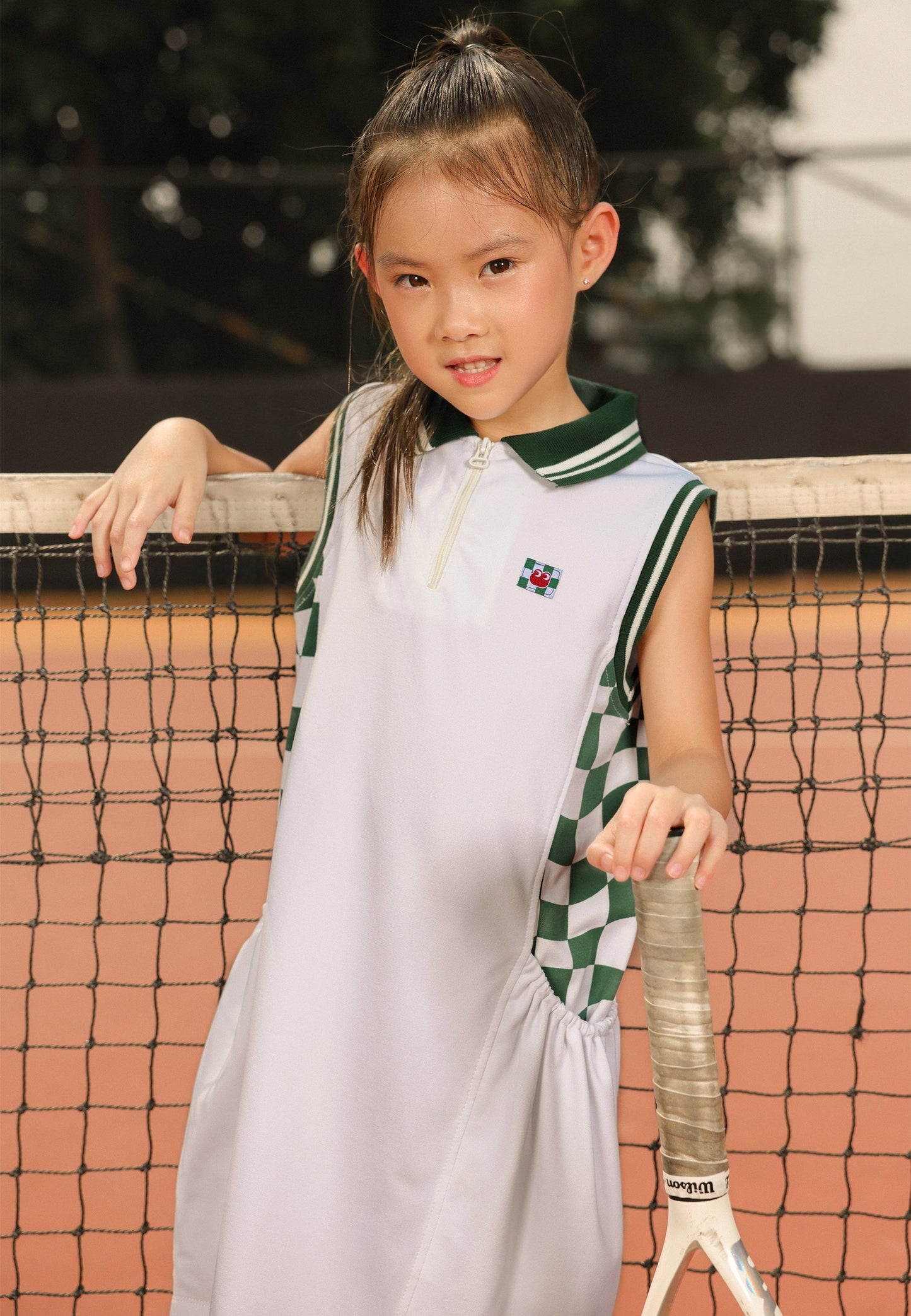 Osella Kids Ava Polo Checkered Detail Dress