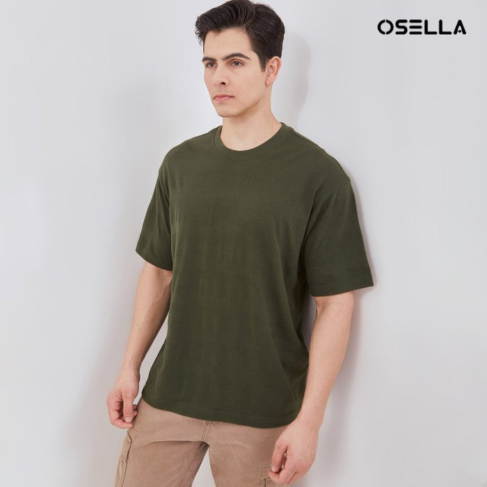 [New] Osella Textured Relaxed Fit T-Shirt 20715017 | Kaos Basic Laki Laki Lengan Pendek