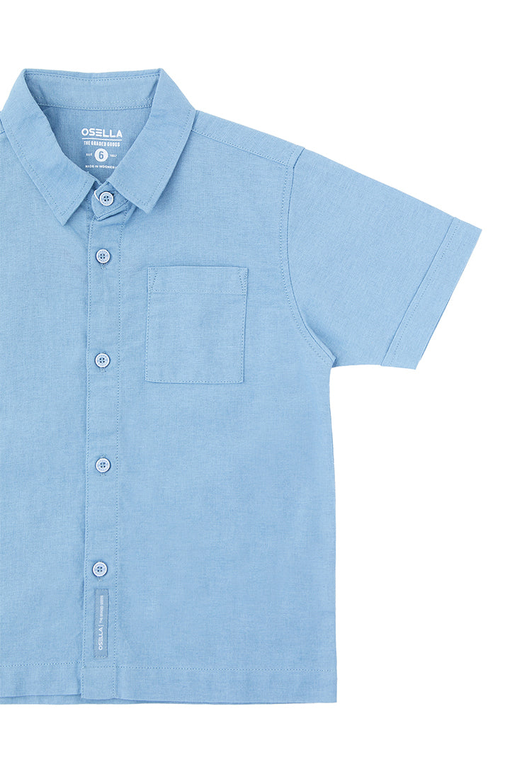 Osella Linen Look Short Sleeve Shirt 22325002