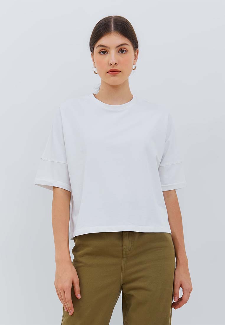 Osella Oversized T-shirt with Detail in White