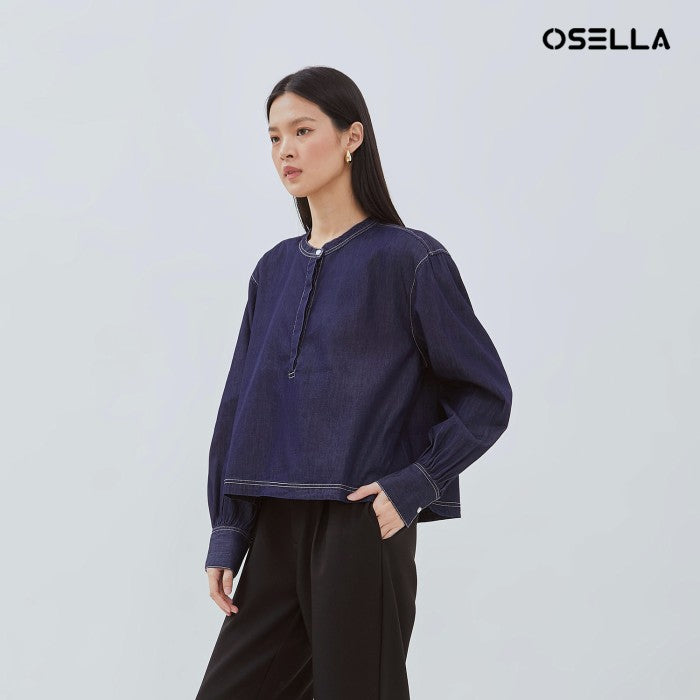 [NEW]OSELLA JOLYN DENIM OUTER 2137500542 | Blouse Outer Denim Lengan Panjang