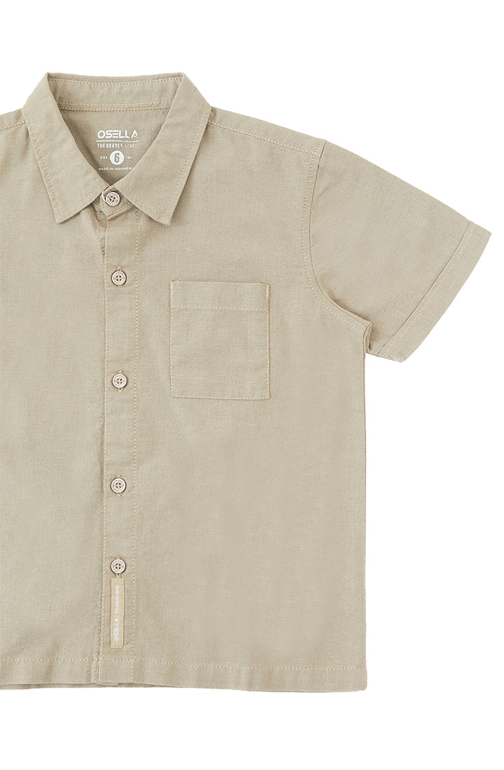 Osella Linen Look Short Sleeve Shirt 22325002