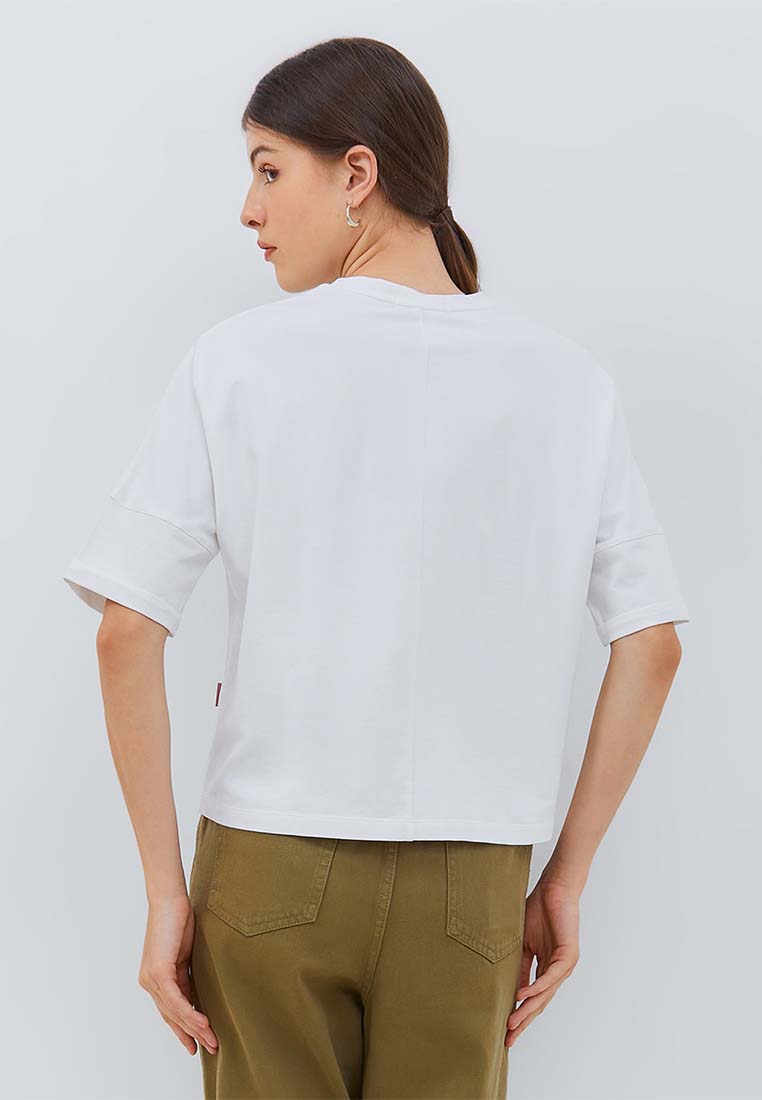 Osella Oversized T-shirt with Detail in White