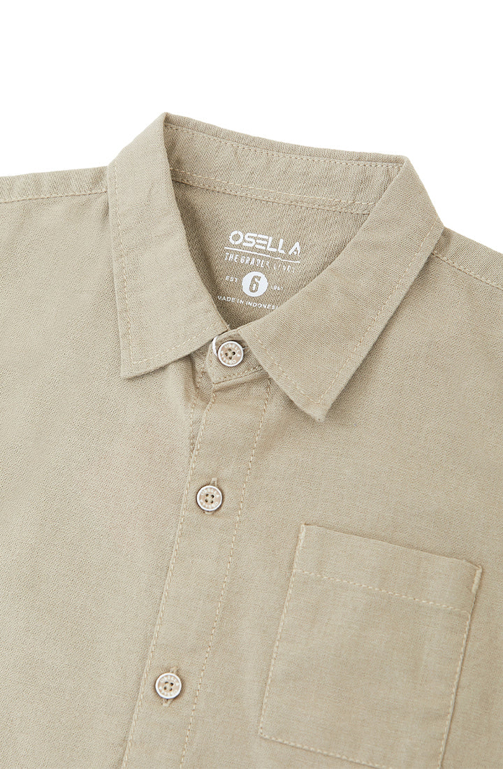 Osella Linen Look Short Sleeve Shirt 22325002