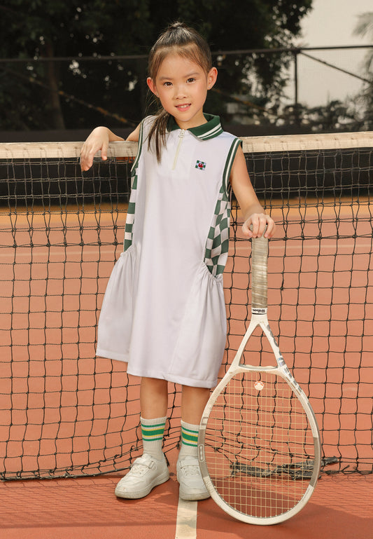 Osella Kids Ava Polo Checkered Detail Dress