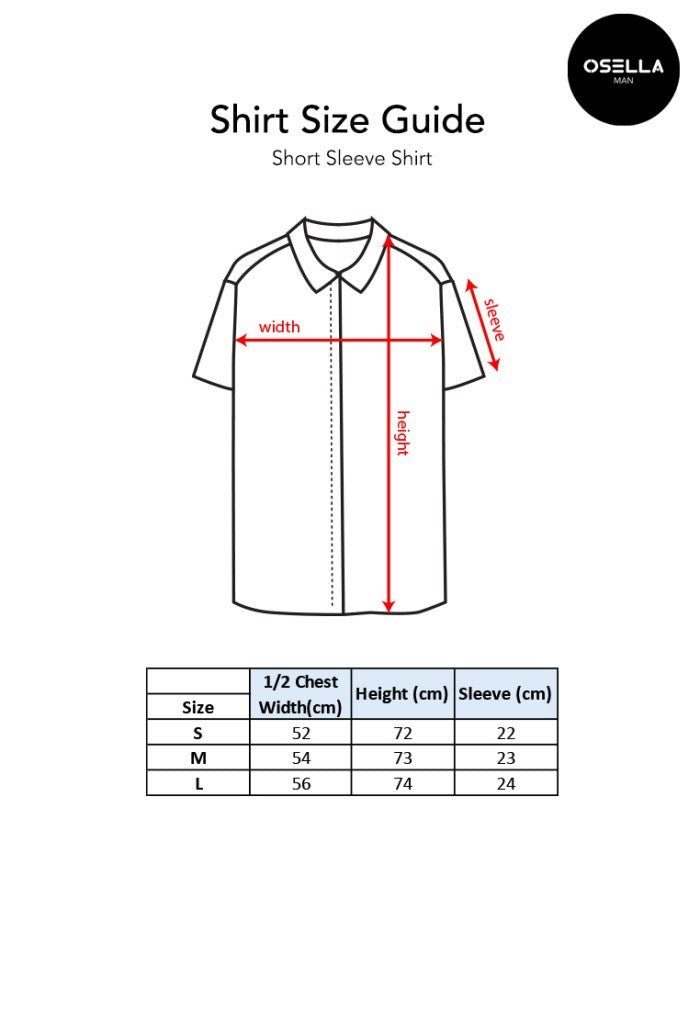 [NEW] Osella Solid Shanghai Collared Short Sleeve Shirt 2032520 | Kemeja Pria Lengan Pendek