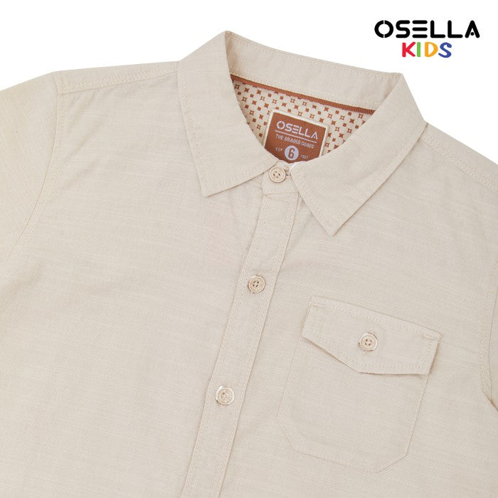 OSELLA ZAHIR LINEN SLUB LONG SLEEVE SOLID SHIRT 22375003