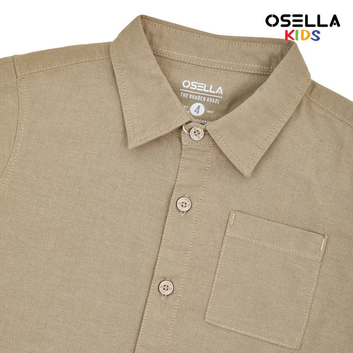 [NEW] Osella Linen Look Short Sleeve Shirt 22325002 | Atasan Kemeja Anak Laki Laki Kerah Reguler