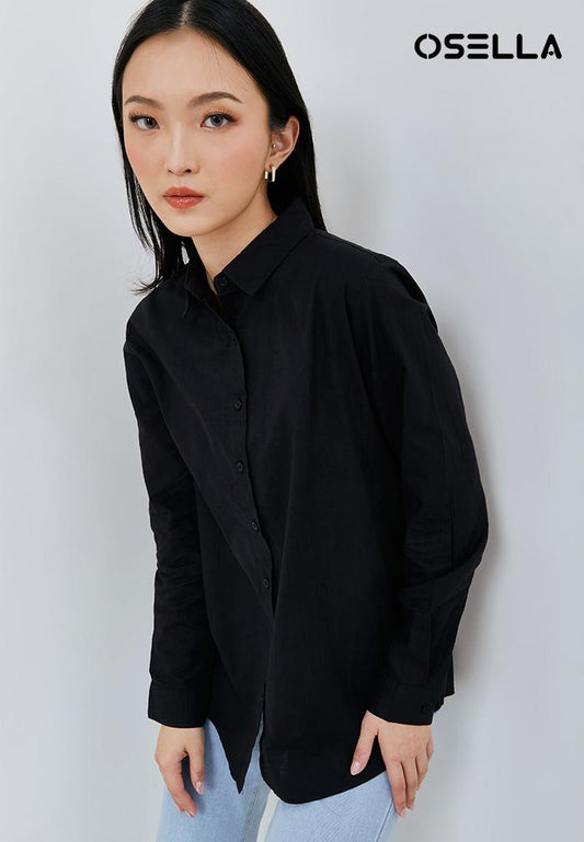 OSELLA ELLIE REGULAR SHIRT IN BLACK