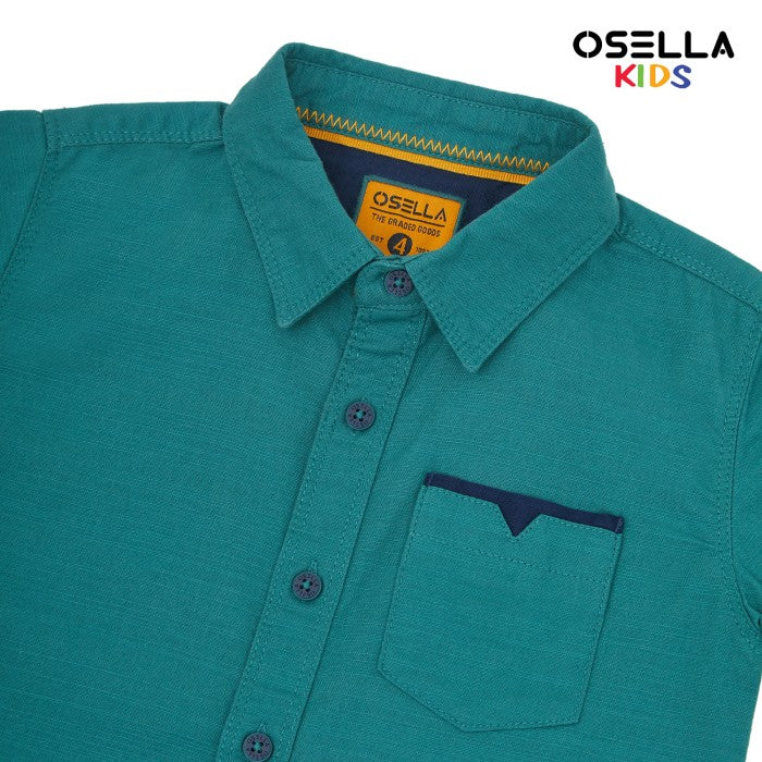 [NEW] Osella Rayyan Solid Collared Short Sleeve Shirt 22325001 | Kemeja Lengan Pendek Anak Laki-Laki