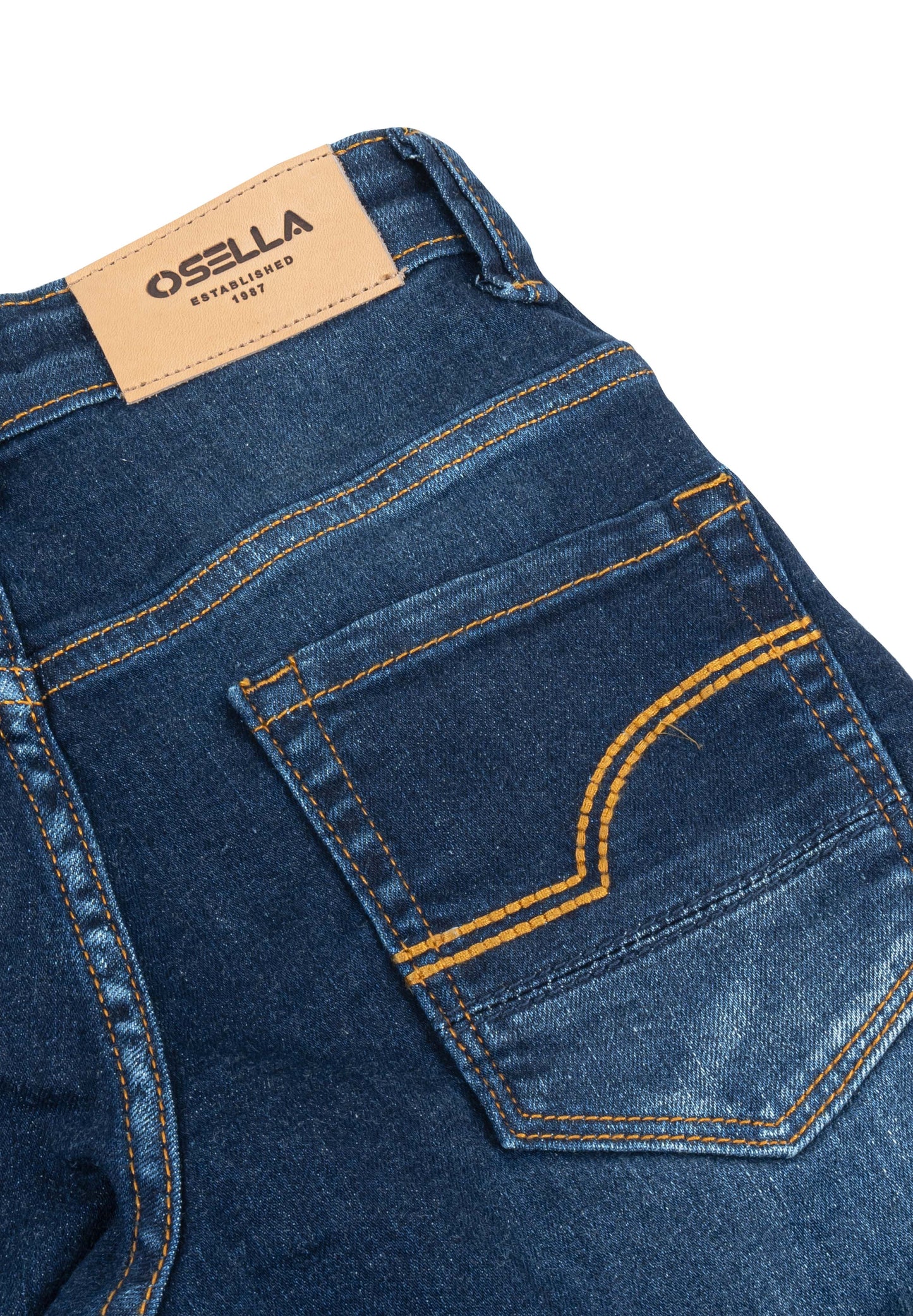 Osella Kids Jimmie Regular Long Pants Jeans In Dark Blue Denim Wash