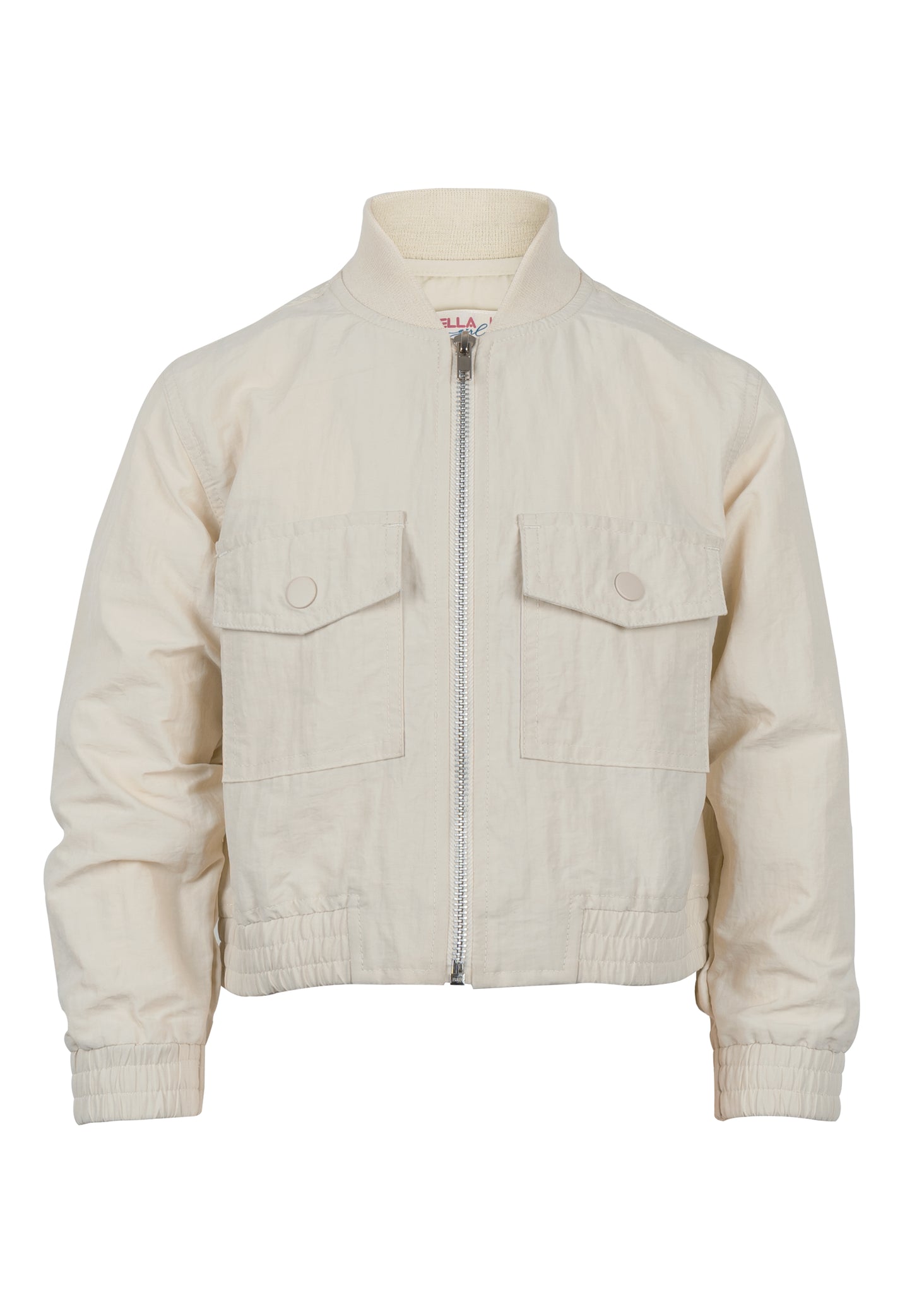 Osella Solid Two Pockets Bomber Jacket In Beige