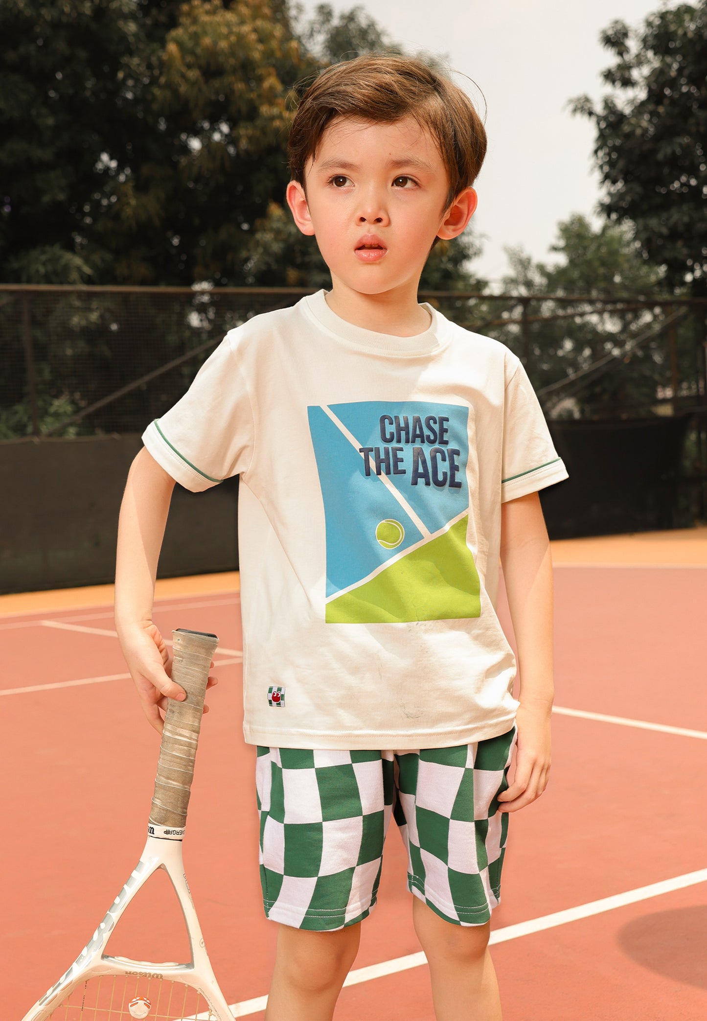 Osella Kids Chase The Ace Print T-Shirt In White
