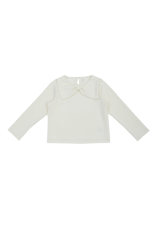 Osella Kids Emma Long Sleeve T-Shirt With Bow Tie Detail