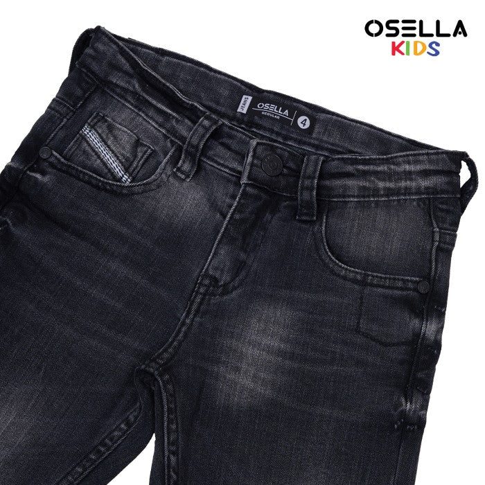 [NEW] Osella Luke Regular Fit Denim Jeans In Grey Denim Wash 228O400141 |  Celana Panjang Jeans Anak Laki-Laki