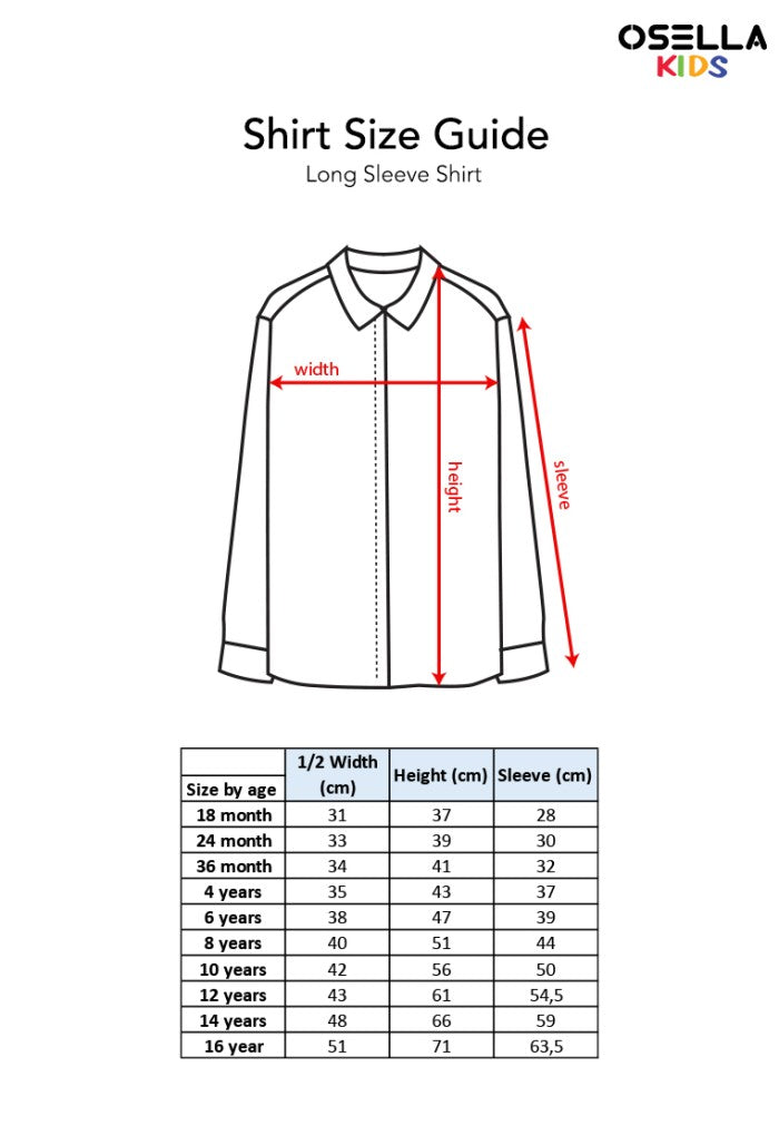 [NEW] OSELLA ZAFIR VERTICAL LONG SLEEVE STRIPE SHIRT IN WHITE AND SAGE GREEN  2237520201 | Atasan Kemeja Anak Anak Lengan Panjang Garis Garis