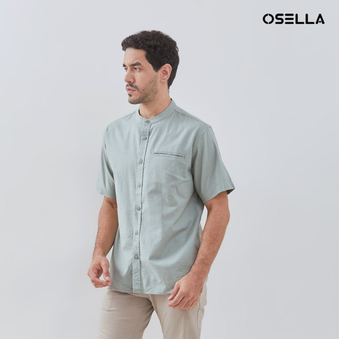 [NEW] Osella Solid Shanghai Collared Short Sleeve Shirt 2032520 | Kemeja Pria Lengan Pendek