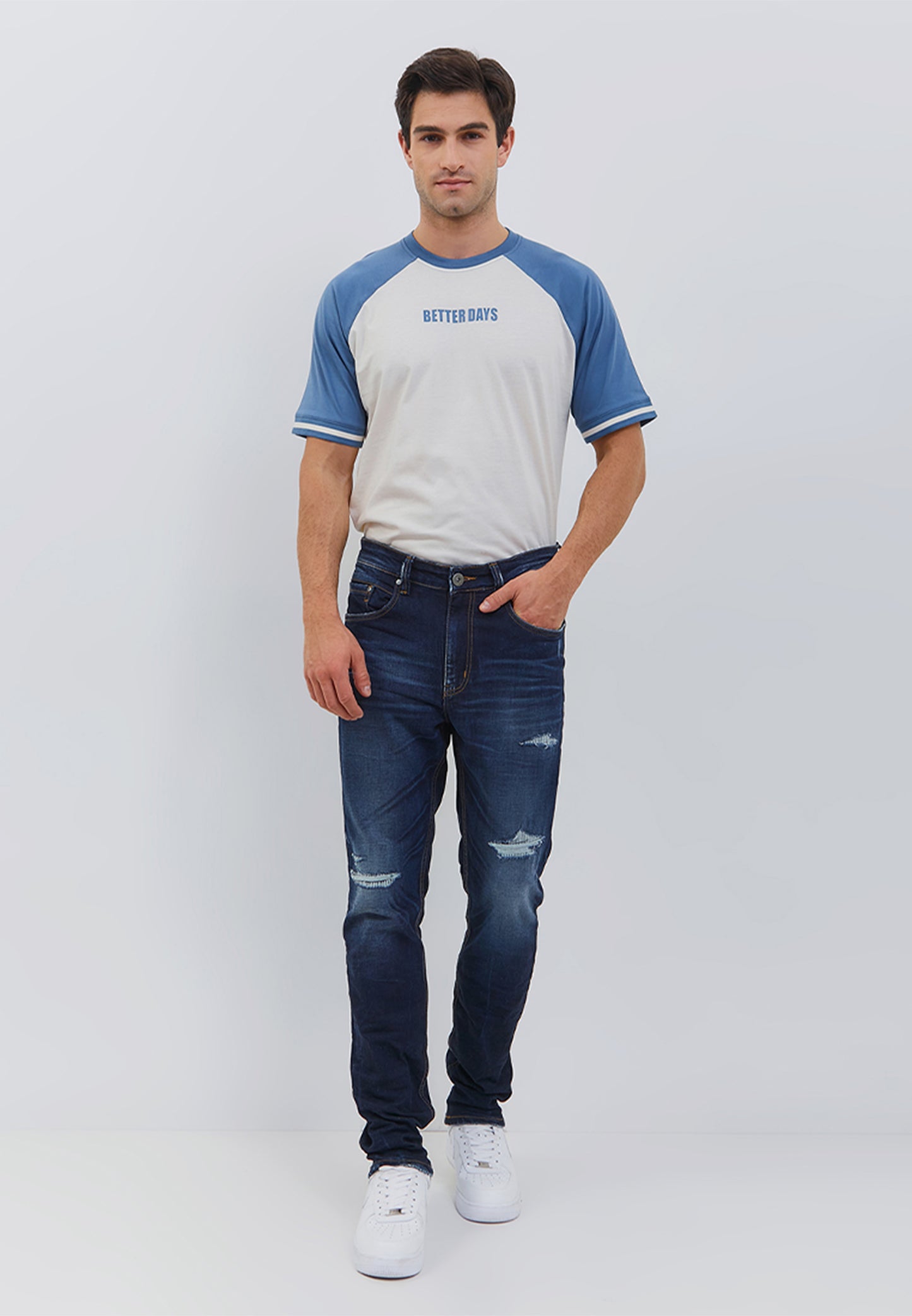 Osella Alpha Slim Fit Jeans In Dark Denim Wash