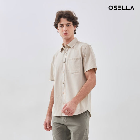 [NEW] OSELLA COTTON KNIT SHORT SLEEVE SHIRT 2032500638