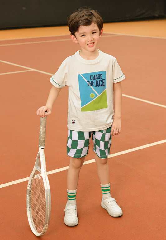 Osella Kids Chase The Ace Print T-Shirt In White