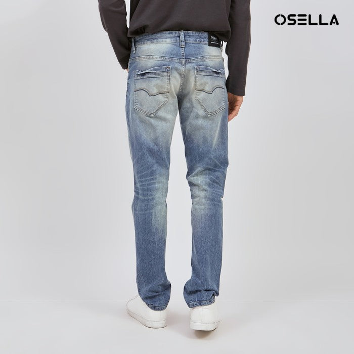 [New] Osella Thomas Slim Fit Jeans In Medium Indigo Blue 208O5002A2 | Celana Panjang Jeans Pria