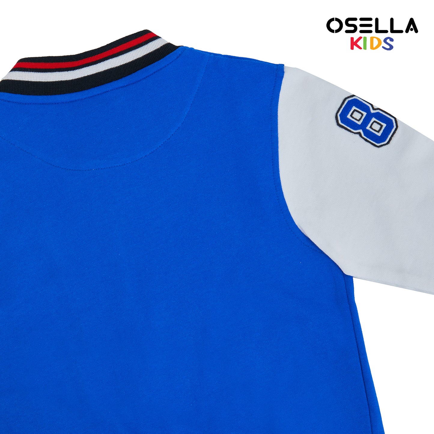 Osella Kids Boy Street Collection Varsity Jacket in Blue