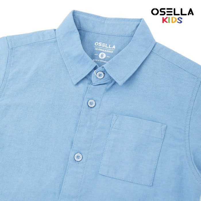 [NEW] Osella Linen Look Short Sleeve Shirt 22325002 | Atasan Kemeja Anak Laki Laki Kerah Reguler