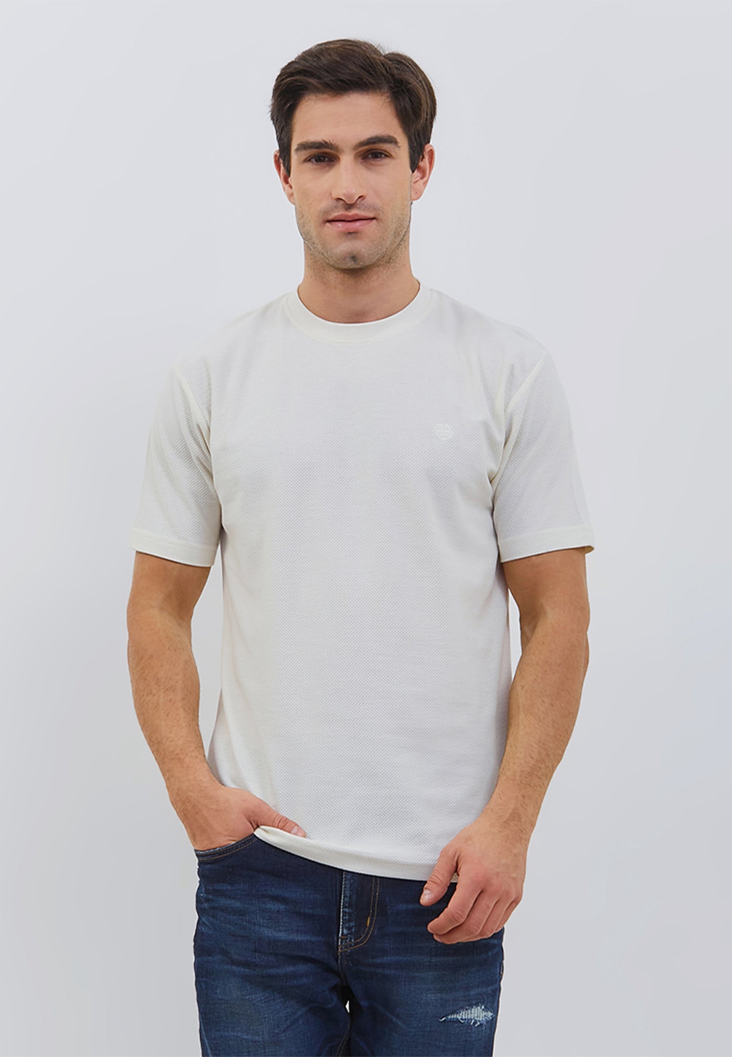 Osella Harry Regular Fit Textured Fabirc T-Shirt