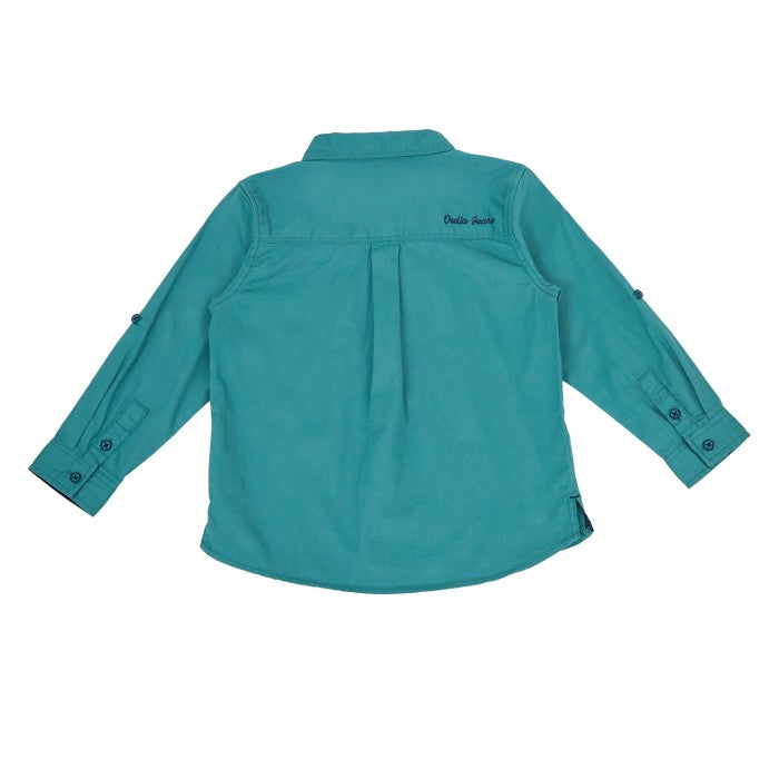 Osella Kids Boy Long Sleeve Shirt In Wasabi Green