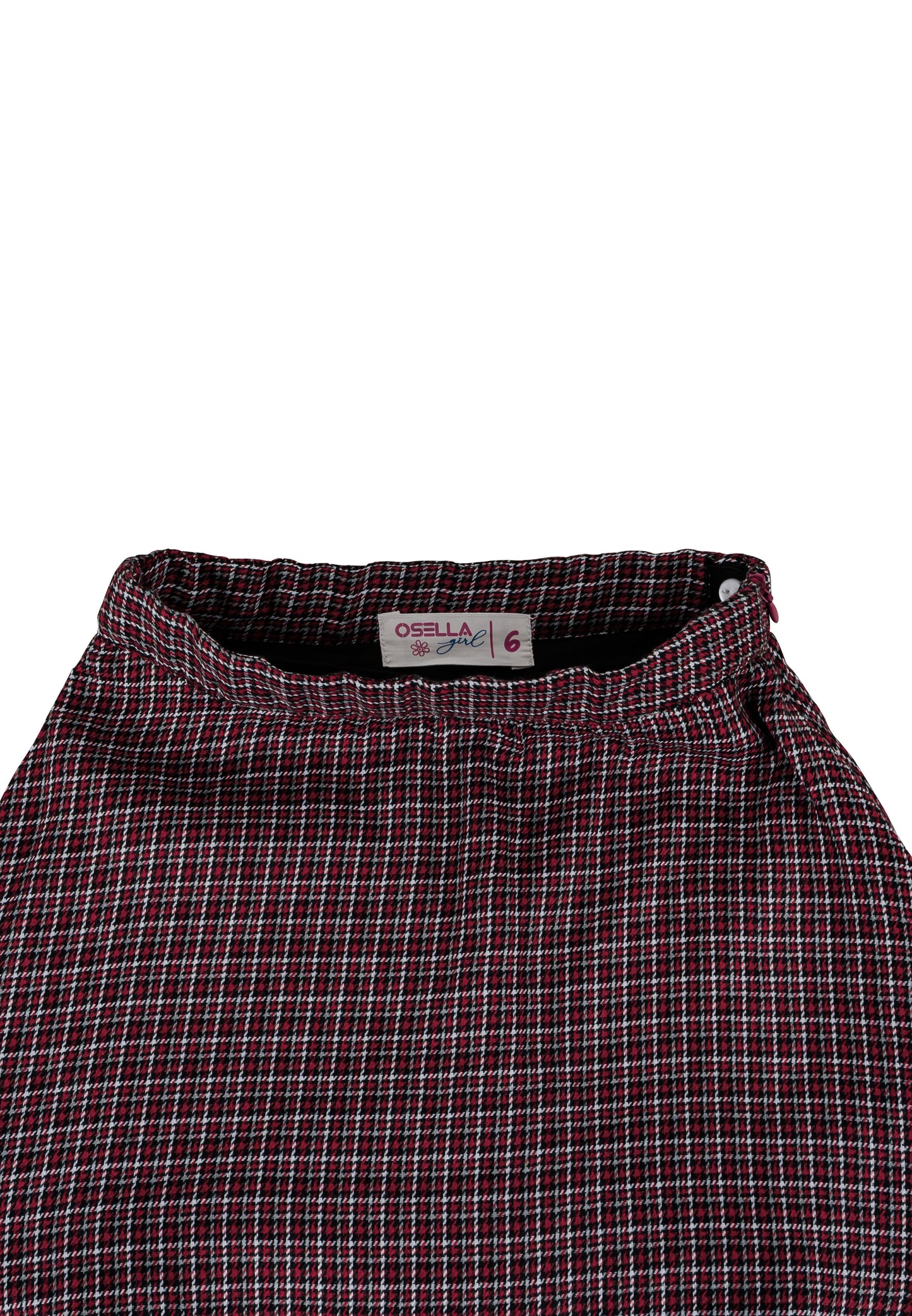 Osella Kids Flare Checkered Mini Skirt In Red