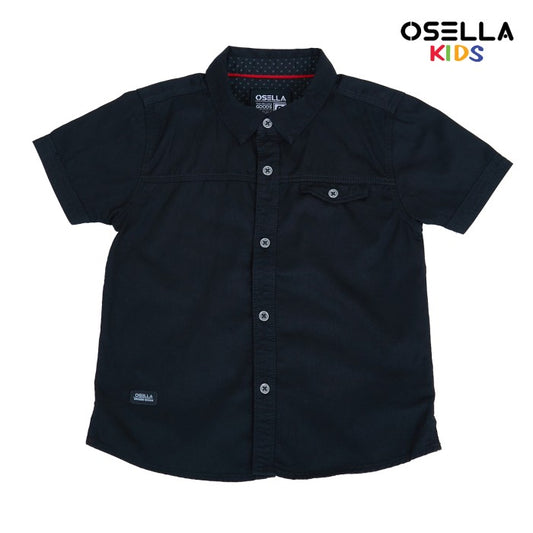 Osella Kids Boy Short Sleeve Solid Shirt In Black