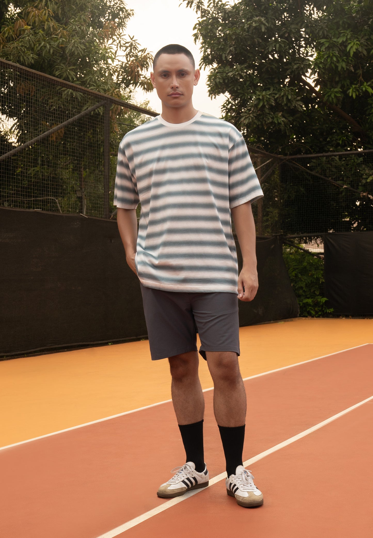 Osella Gradential Striped Relaxed Fit T-Shirt