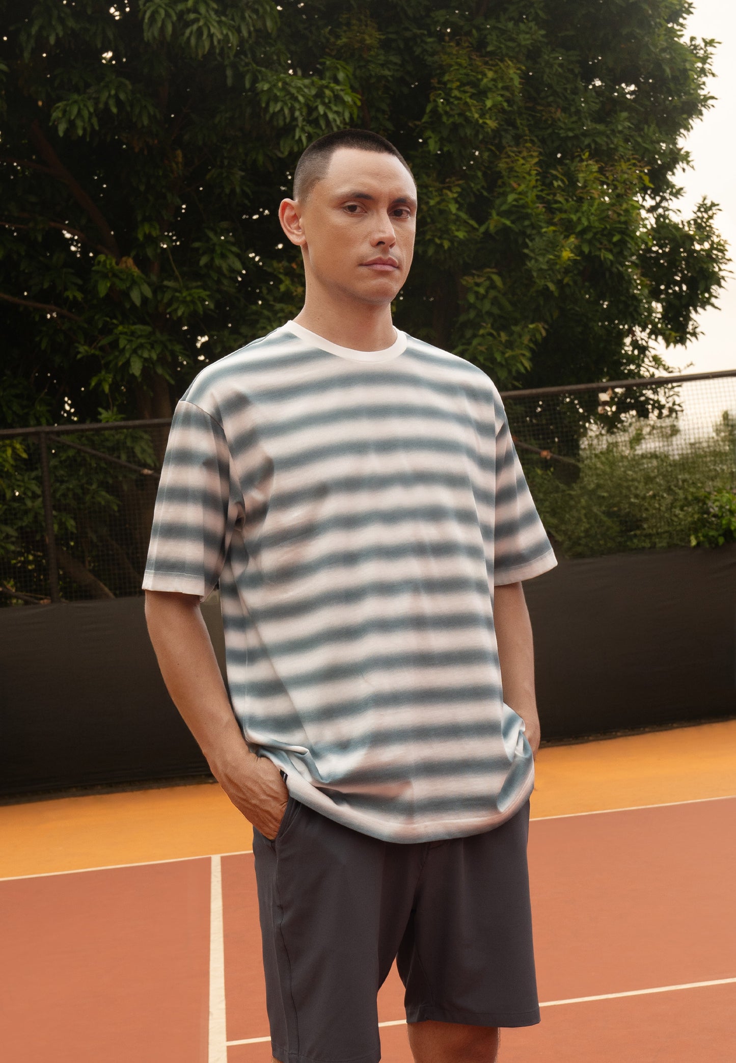 Osella Gradential Striped Relaxed Fit T-Shirt