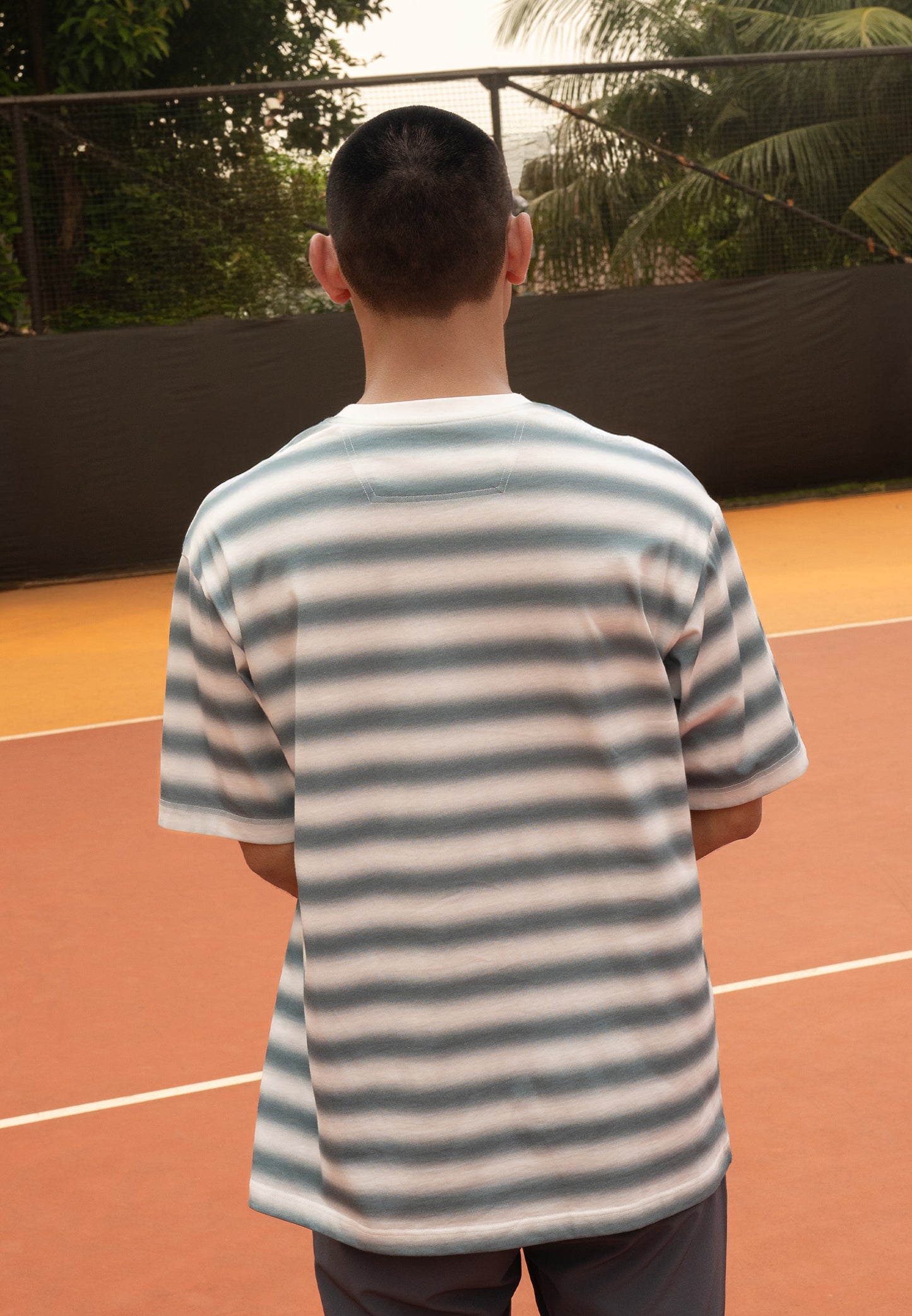Osella Gradential Striped Relaxed Fit T-Shirt