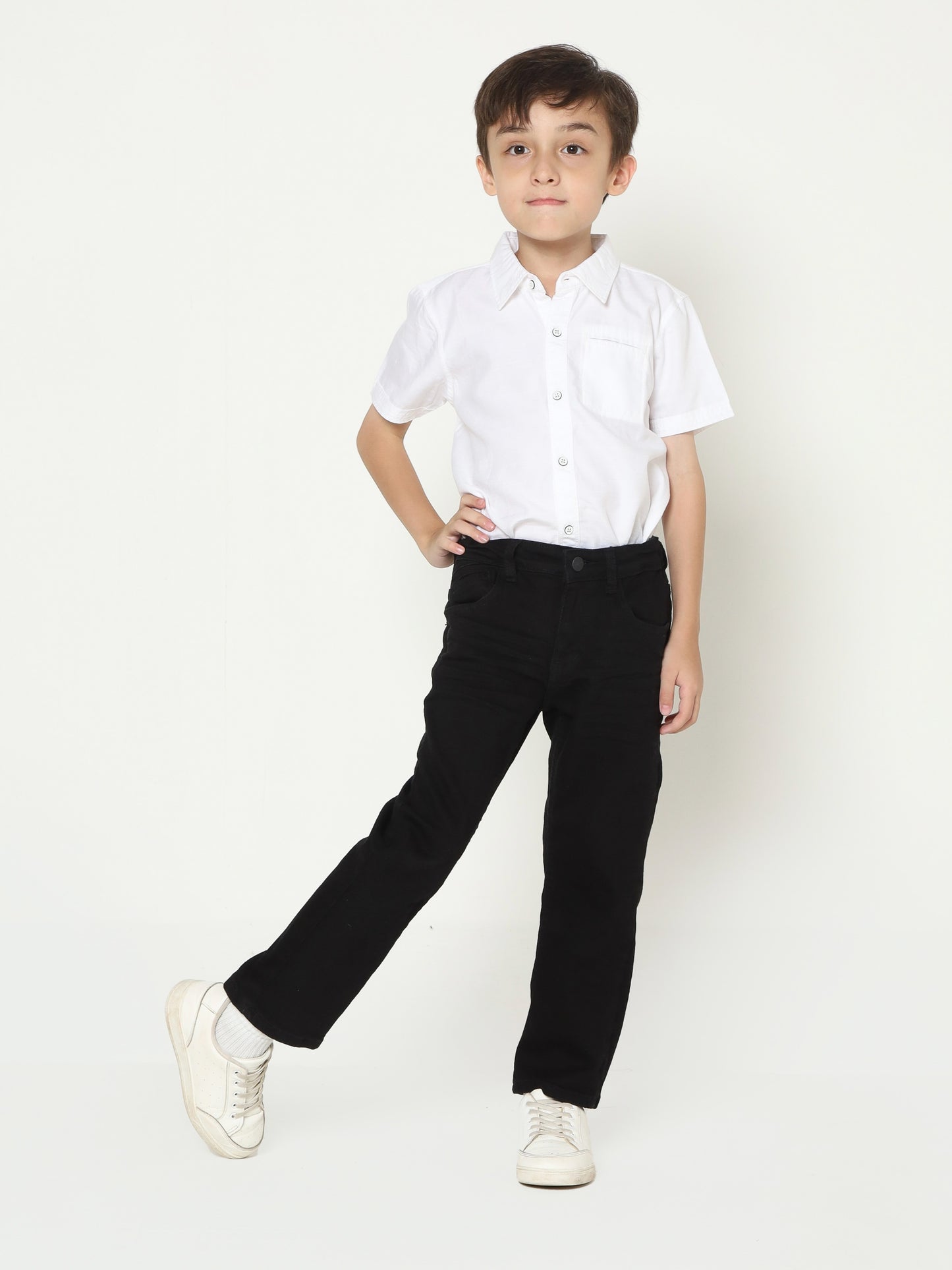 Osella Henry Denim Long Pants in Black Denim