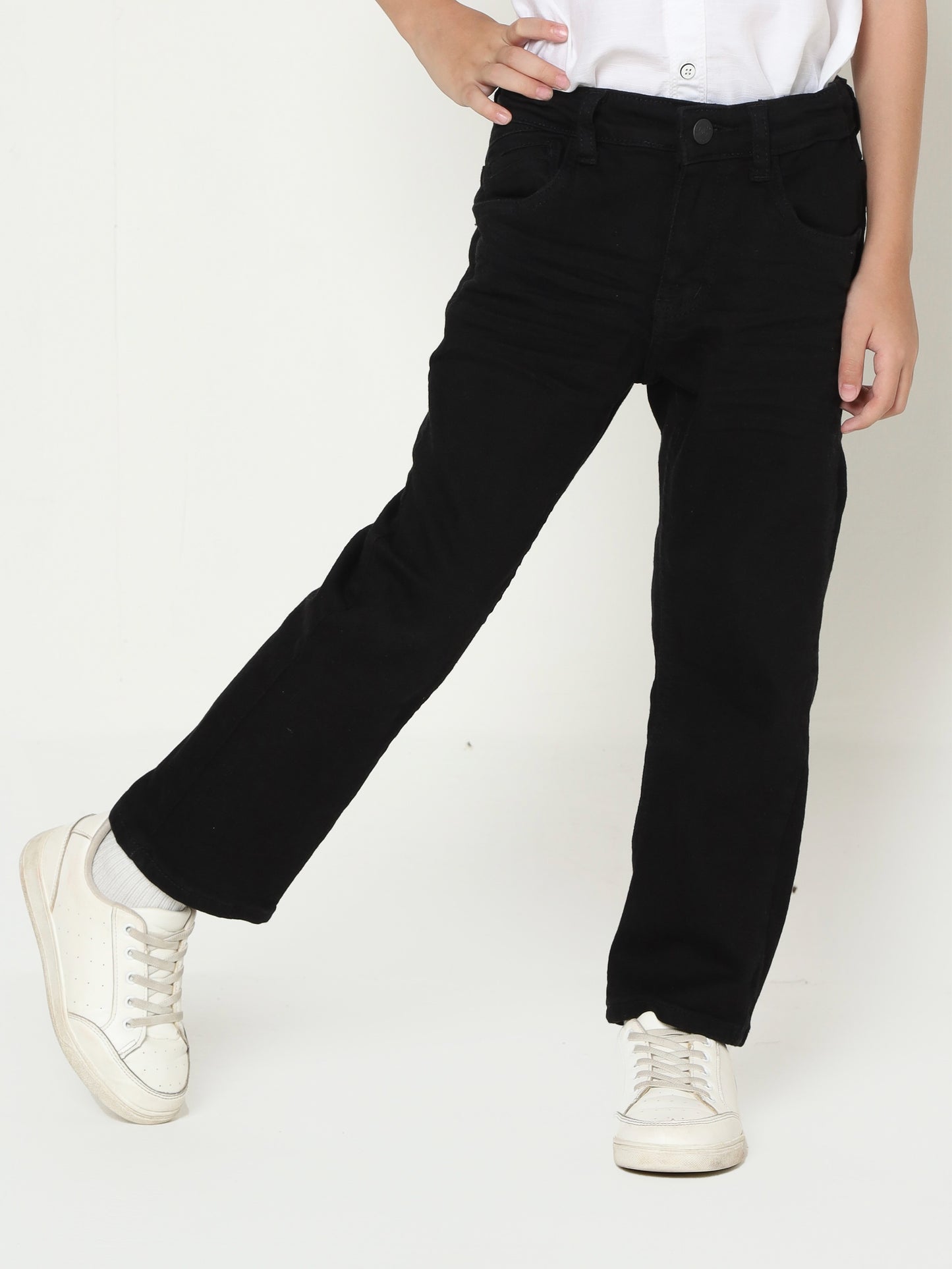 Osella Henry Denim Long Pants in Black Denim