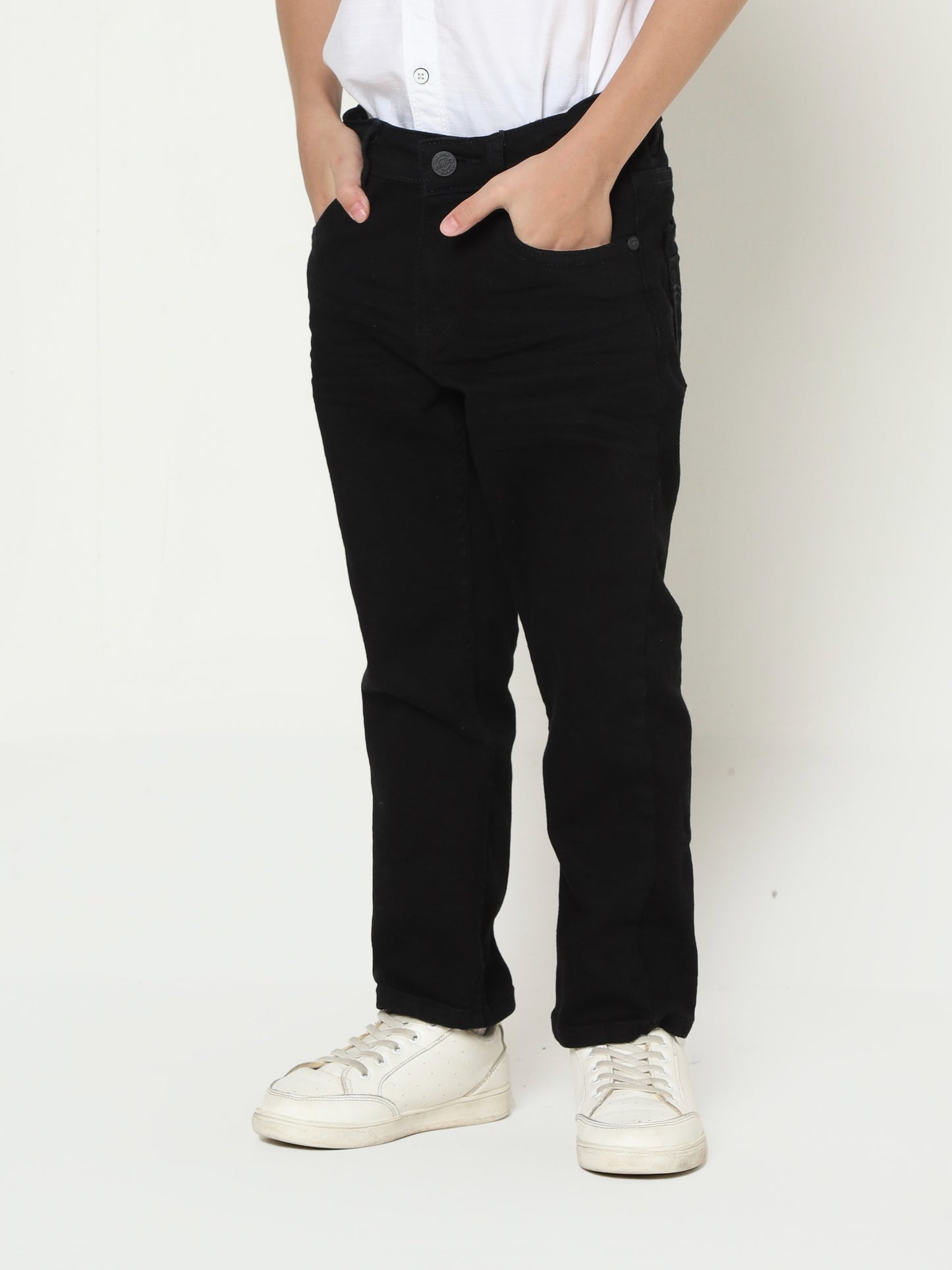 Osella Henry Denim Long Pants in Black Denim