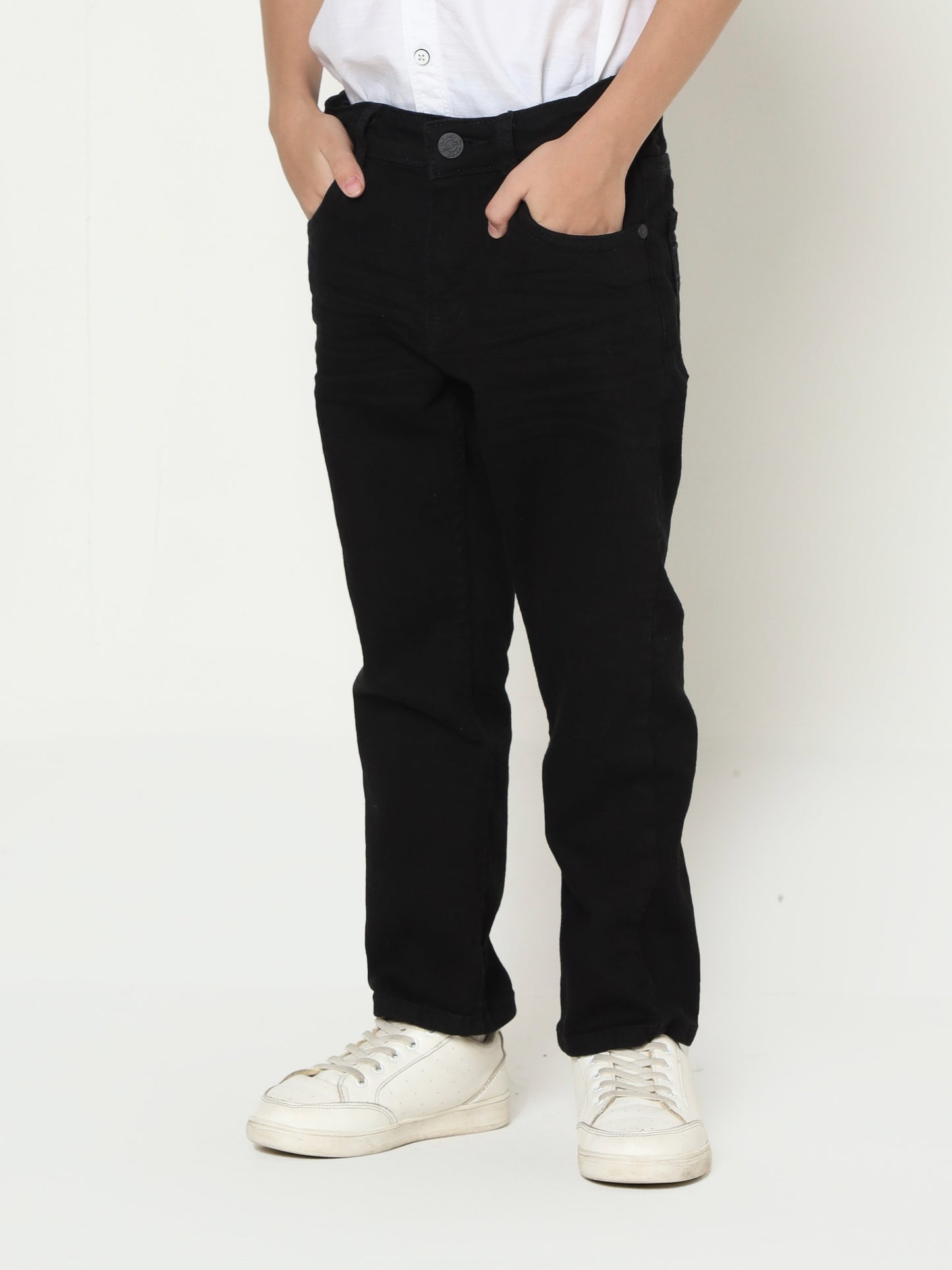 Osella Henry Denim Long Pants in Black Denim