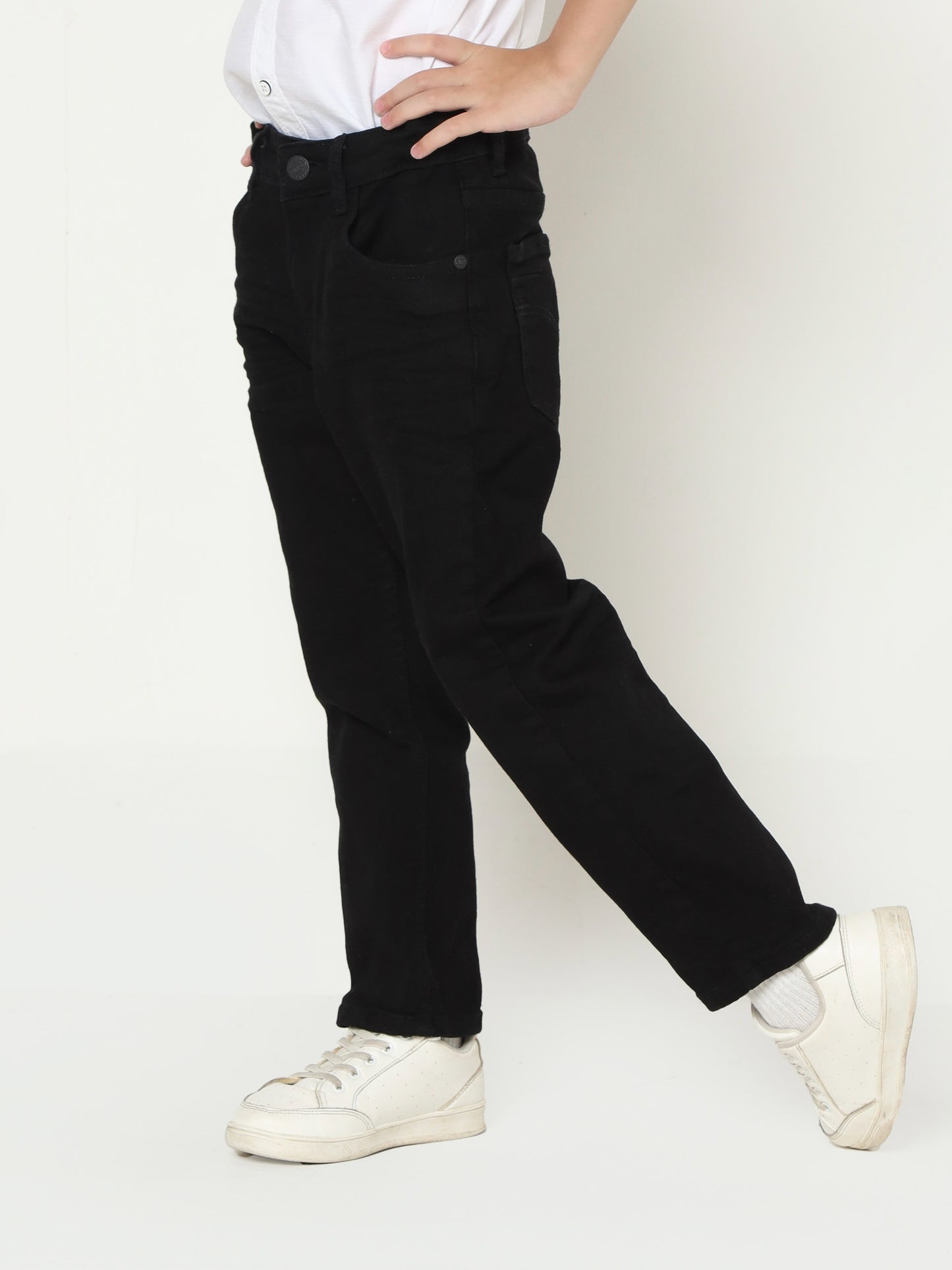 Osella Henry Denim Long Pants in Black Denim