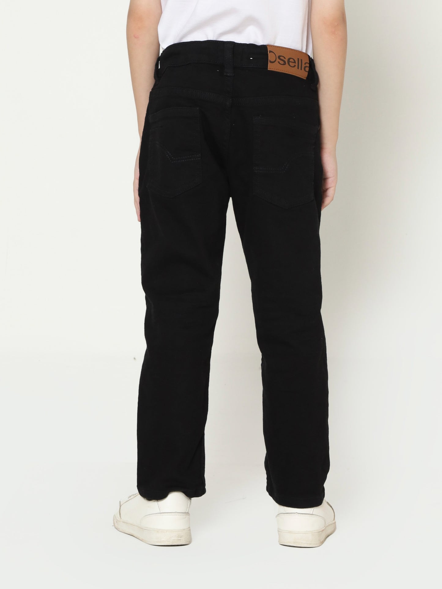 Osella Henry Denim Long Pants in Black Denim