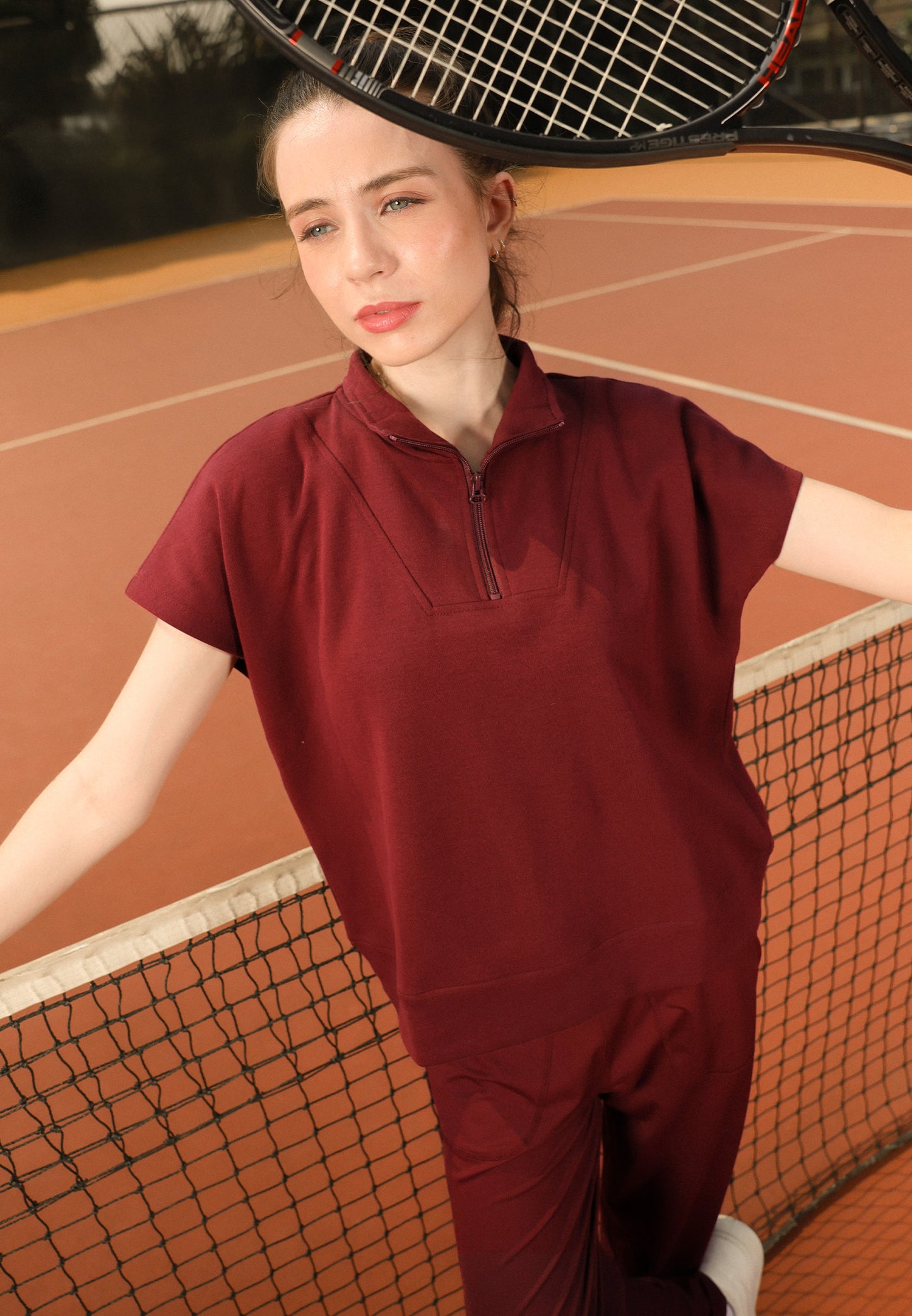 Osella Sleeveless Half-Zip Top