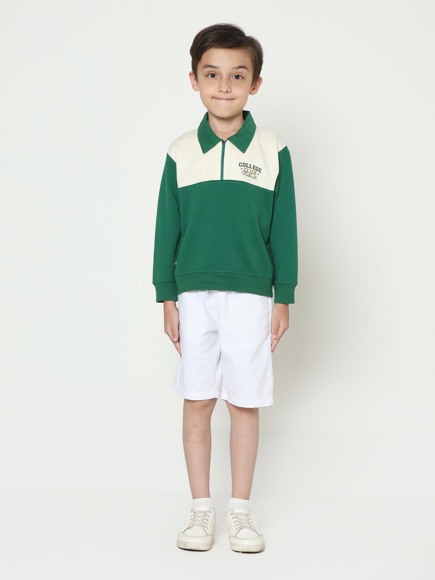 Osella Denzel Collared Sweatshirt In Green