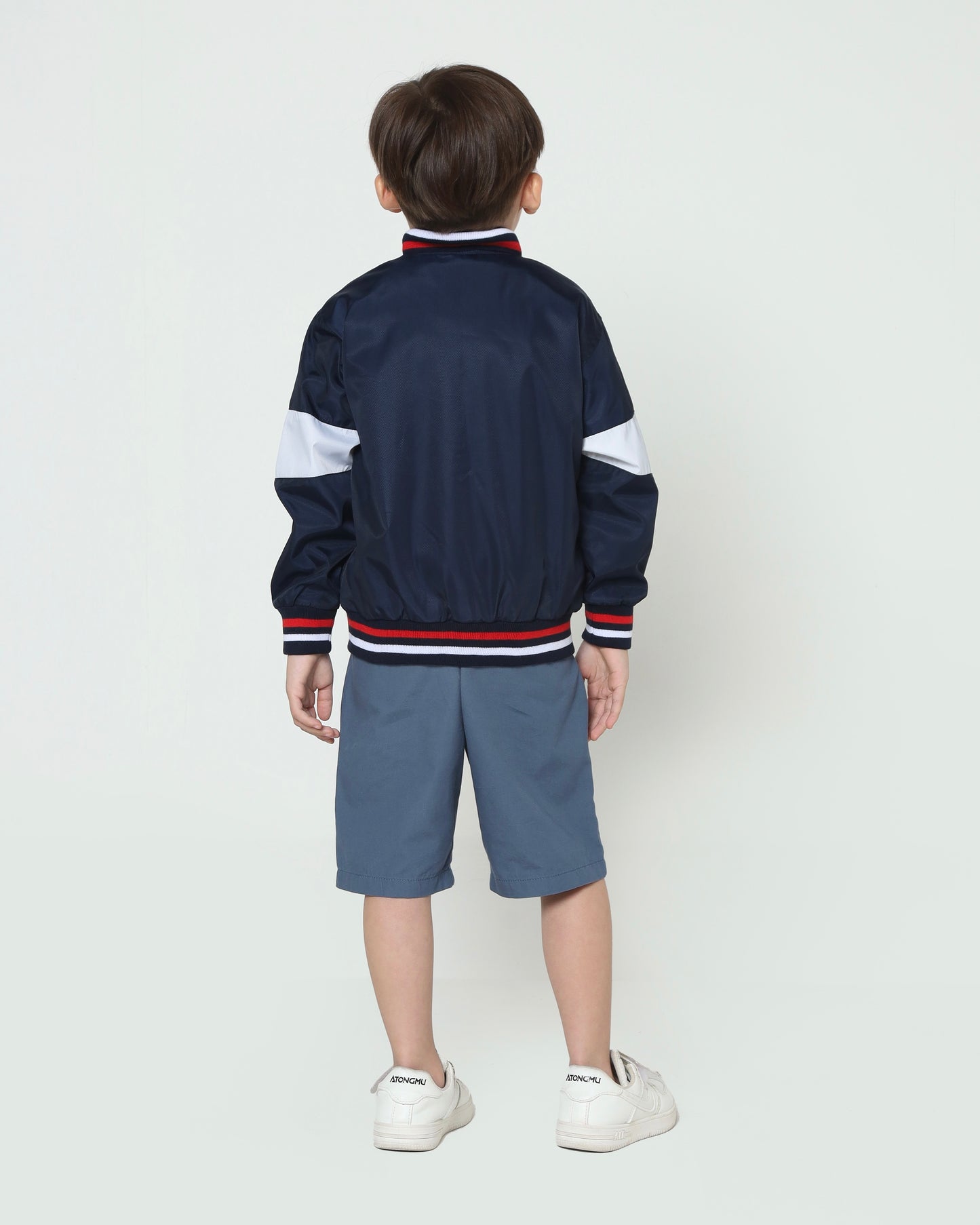 Osella Clark Stripe Collar Sweatshirt In Navy