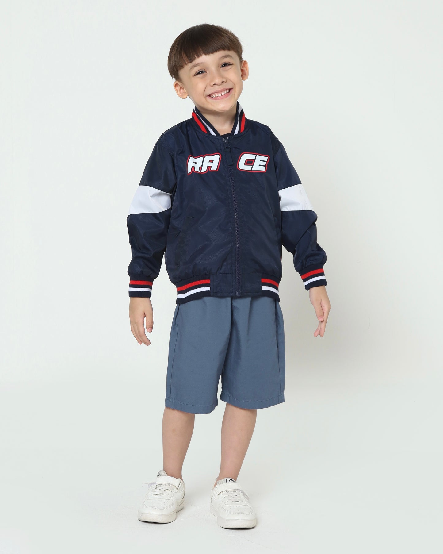 Osella Clark Stripe Collar Sweatshirt In Navy