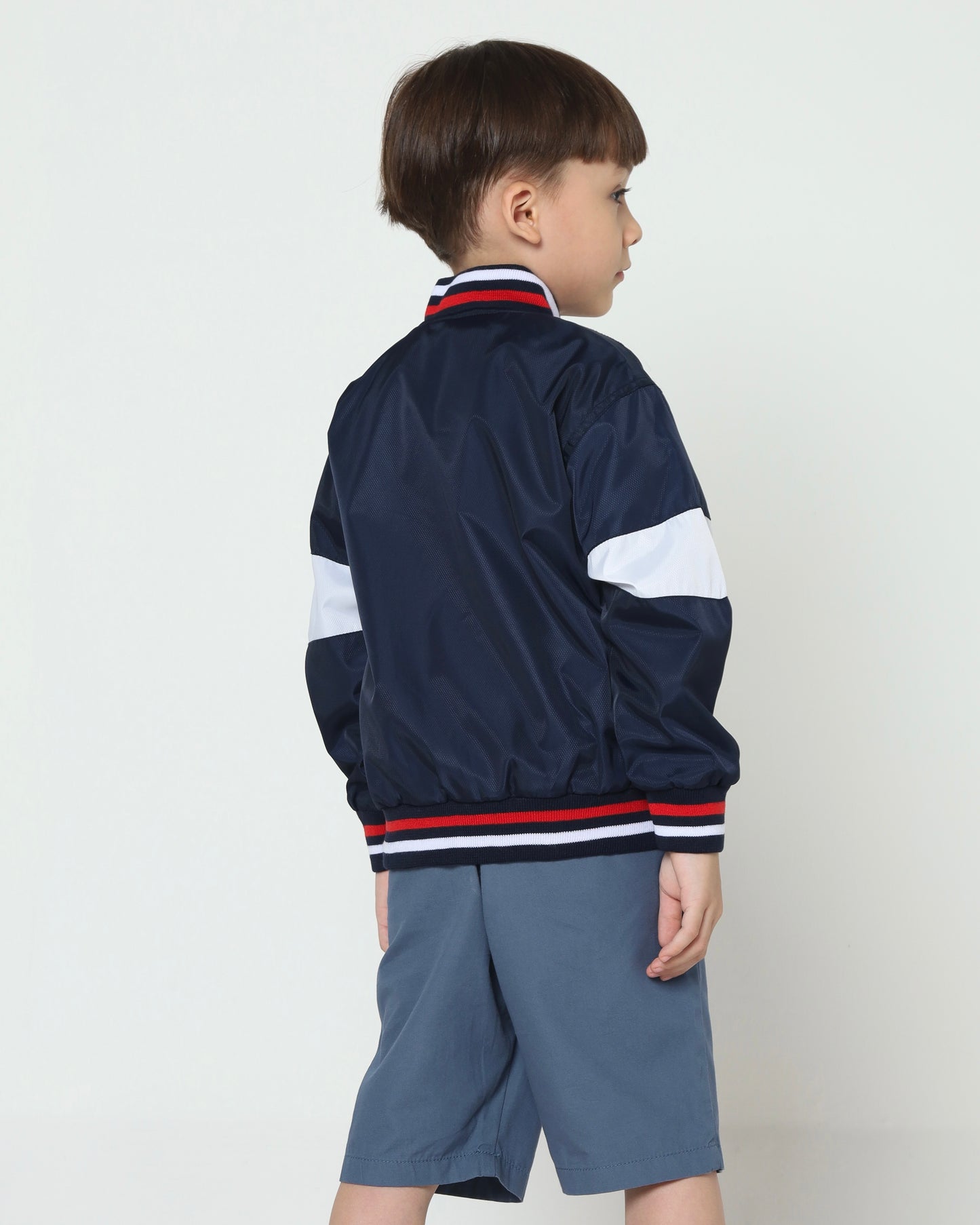 Osella Clark Stripe Collar Sweatshirt In Navy