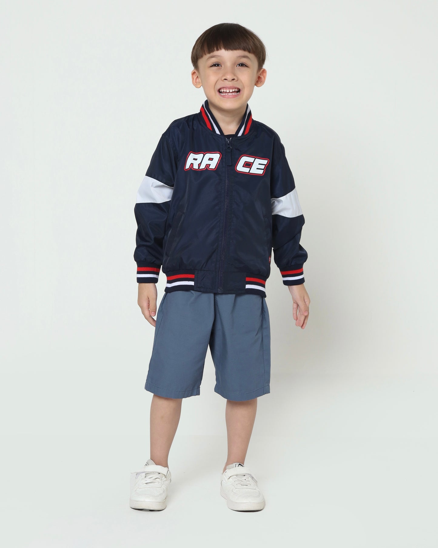 Osella Clark Stripe Collar Sweatshirt In Navy