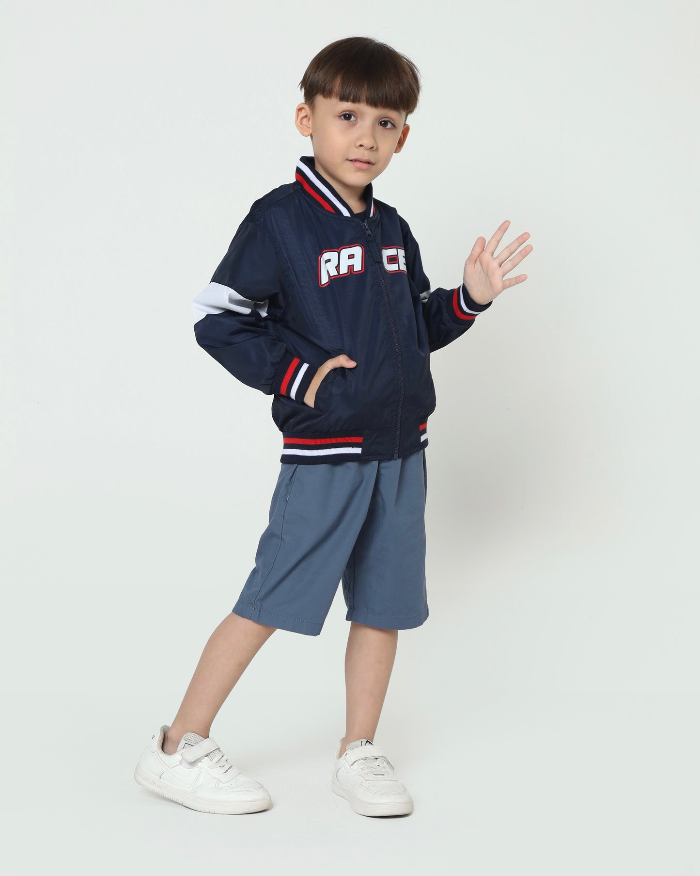 Osella Clark Stripe Collar Sweatshirt In Navy