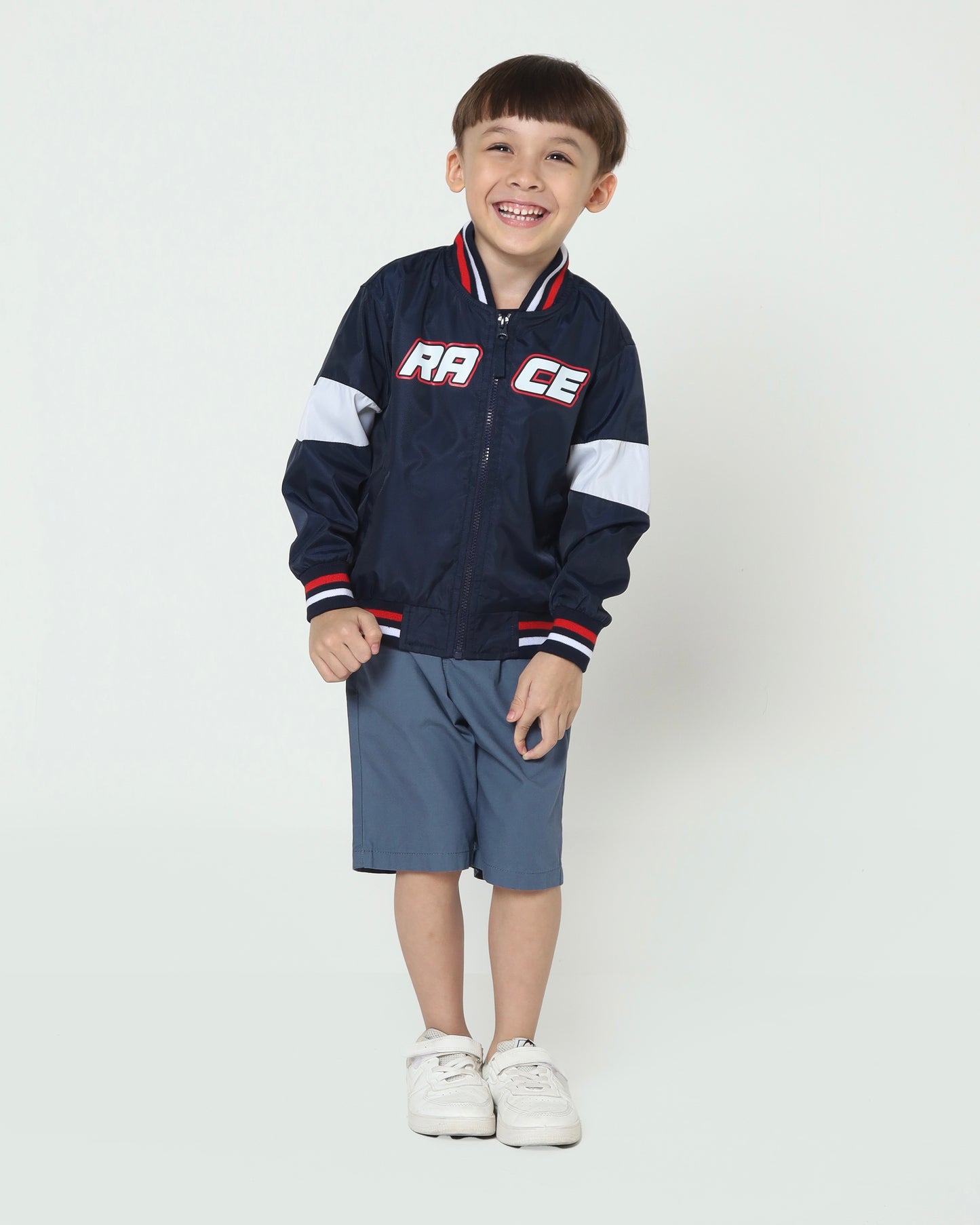 Osella Clark Stripe Collar Sweatshirt In Navy