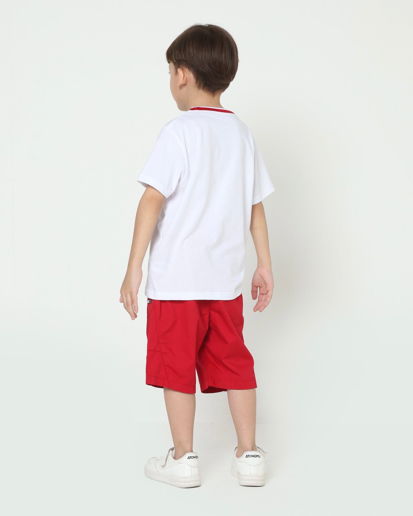 Osella Short Sleeve Graphic T-Shirt With Stripe Rib In White
